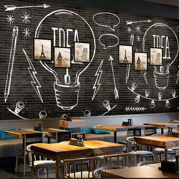 wallpapers drop 3d wallpaper retro fashion black brick wall bulb bar coffee shop background murals waterproof stickers
wallpapers drop 3d wallpaper retro fashion black brick wall bulb bar coffee shop background murals waterproof stickers