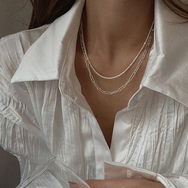 chokers 2021 fashion silver color thin clavicle chain necklace for women men punk simple glitter choker wedding party shine girl jewelry, Golden;silver
chokers 2021 fashion silver color thin clavicle chain necklace for women men punk simple glitter choker wedding party shine girl jewelry, Golden;silver