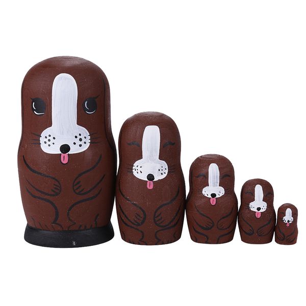 5 layer wooden russian nesting doll fashion creative cute color painted puppy matryoshka kit deskornament dropshipping#38
5 layer wooden russian nesting doll fashion creative cute color painted puppy matryoshka kit deskornament dropshipping#38