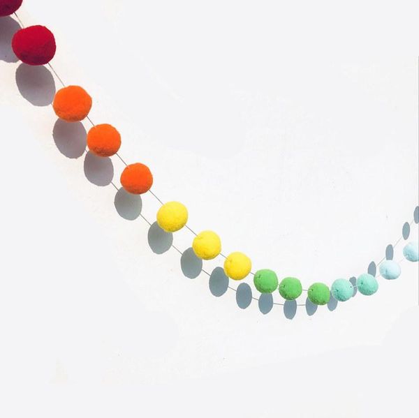 party decoration 2.5m multicolor plush balls pompom garland wool felt ball string banner for home kids room hanging baby shower supply
party decoration 2.5m multicolor plush balls pompom garland wool felt ball string banner for home kids room hanging baby shower supply
