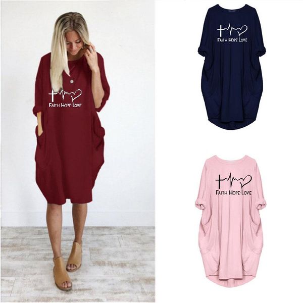 casual dresses plus size women dress faith love hope letters print cute flowers pocket loose vintage party -5xl clothes womans, Black;gray
casual dresses plus size women dress faith love hope letters print cute flowers pocket loose vintage party -5xl clothes womans, Black;gray