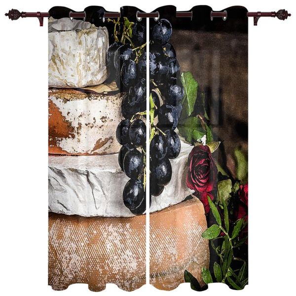 window curtains grapes roses oil painting living room closet kitchen bedroom translucent cotton and linen curtain & drapes 
window curtains grapes roses oil painting living room closet kitchen bedroom translucent cotton and linen curtain & drapes