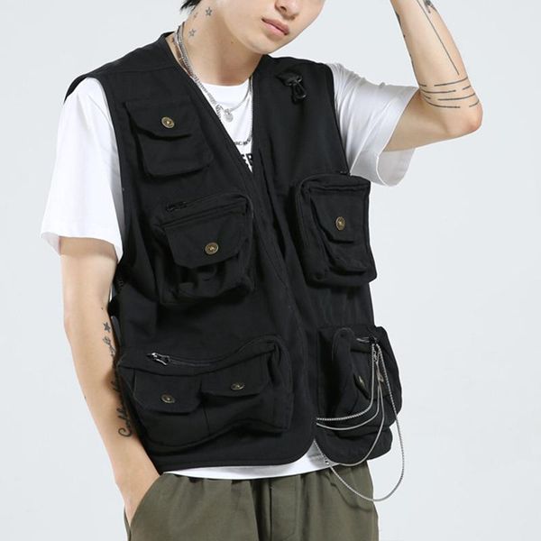 tactical techwear hip hop multi-pockets vintage tank men pographer vest jackets coats sport clothing military undershirt men's vests, Black;white
tactical techwear hip hop multi-pockets vintage tank men pographer vest jackets coats sport clothing military undershirt men's vests, Black;white