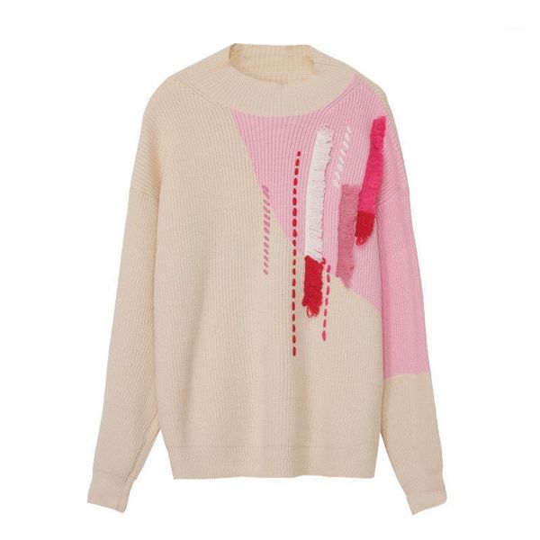 women's sweaters autumn winter design runway minimalist lady pullover o-neck retro fashion tassel knit sweater women clothes loose jump, White;black
women's sweaters autumn winter design runway minimalist lady pullover o-neck retro fashion tassel knit sweater women clothes loose jump, White;black
