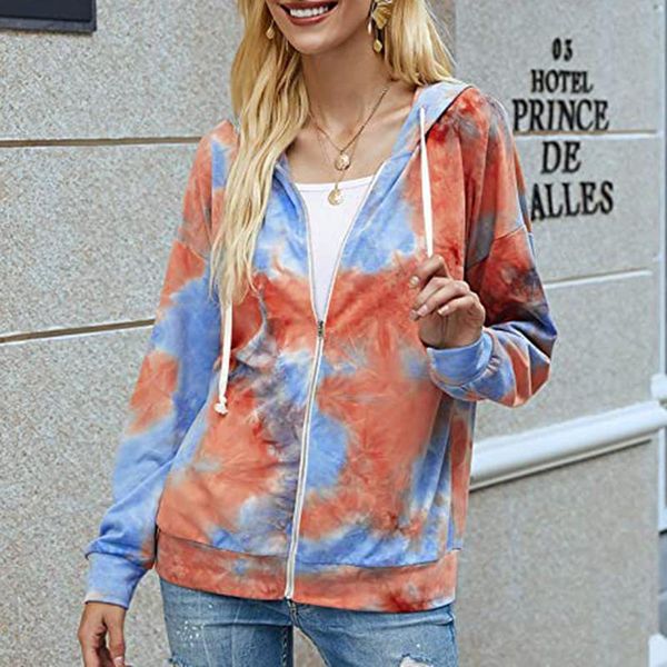 tie-dye zip-up hoodies sweatshirt for women hooded long sleeve sweatshirts contrast-colors loose autumn hoody women's &, Black
tie-dye zip-up hoodies sweatshirt for women hooded long sleeve sweatshirts contrast-colors loose autumn hoody women's &, Black