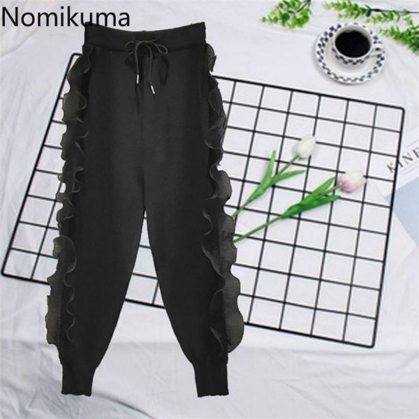 nomikuma autumn winter knitted harem pants korean ruffle patch long trousers causal lace up high waist sweater pants 6d433 211112, Black;white
nomikuma autumn winter knitted harem pants korean ruffle patch long trousers causal lace up high waist sweater pants 6d433 211112, Black;white