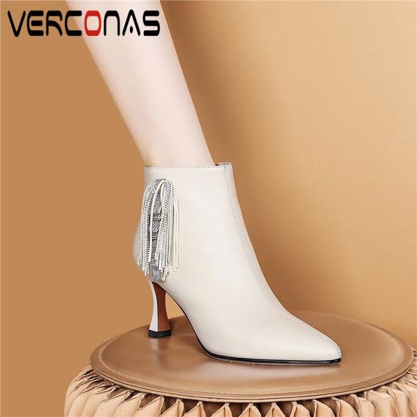boots verconas basic ankle for women genuine leather fashion elegant thin heels shoes woman autumn winter fringe zipper, Black
boots verconas basic ankle for women genuine leather fashion elegant thin heels shoes woman autumn winter fringe zipper, Black