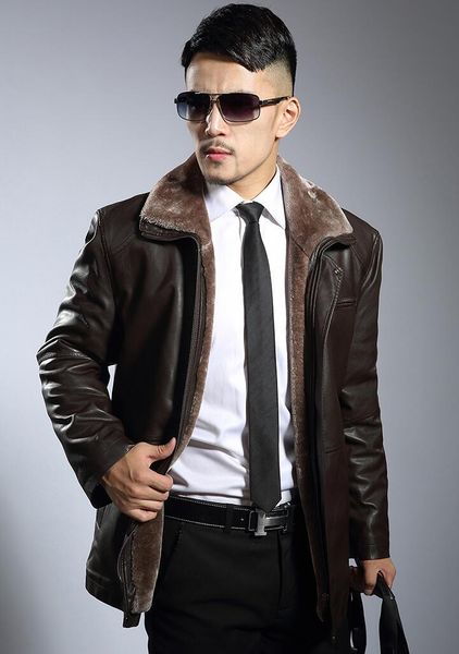 men's fur & faux winter warm motorcycle leather jacket men jaqueta de couro masculino motoqueiro plus velvet thickening mens coats, Black
men's fur & faux winter warm motorcycle leather jacket men jaqueta de couro masculino motoqueiro plus velvet thickening mens coats, Black
