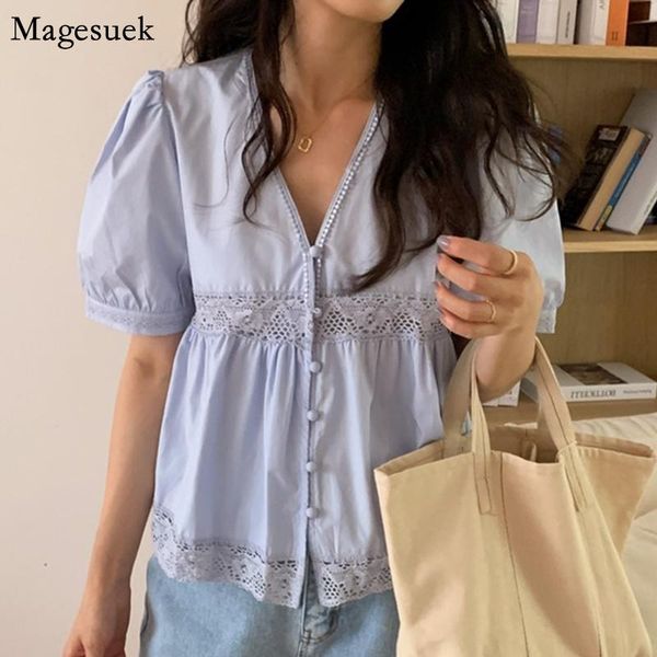 women's blouses & shirts chic korean lace puff short sleeve shirt sweet v neck hollow elegant white women blouse loose blusas mujer 14
women's blouses & shirts chic korean lace puff short sleeve shirt sweet v neck hollow elegant white women blouse loose blusas mujer 14