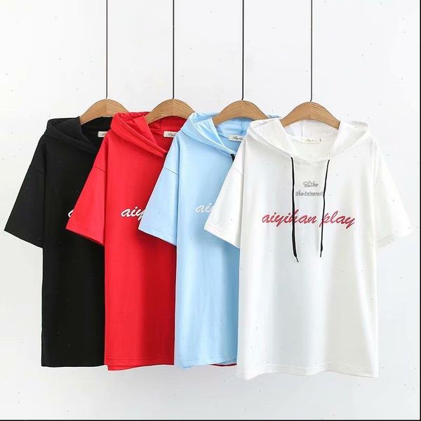 spring womens women summer tees ladies short t shirt female tshirt oversize plus size cotton hooded, White
spring womens women summer tees ladies short t shirt female tshirt oversize plus size cotton hooded, White