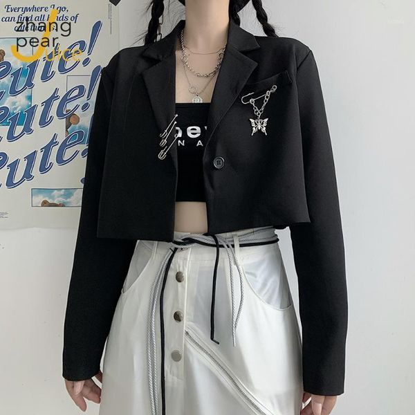 chic loose black women blazer spring summer one button female suit jacket full sleeve outwear blaser femme women's suits & blazers, White;black
chic loose black women blazer spring summer one button female suit jacket full sleeve outwear blaser femme women's suits & blazers, White;black