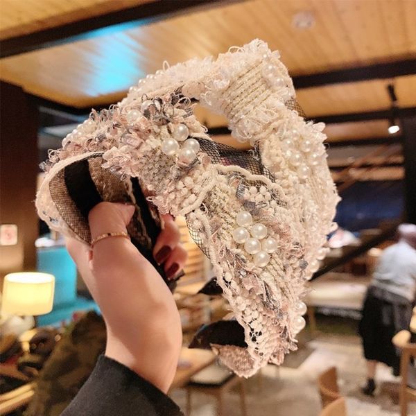 korean version of the hair accessories simple small fragrant hair edge pearl lace mesh yarn knot twisted headband women's jewelry acces, Silver
korean version of the hair accessories simple small fragrant hair edge pearl lace mesh yarn knot twisted headband women's jewelry acces, Silver
