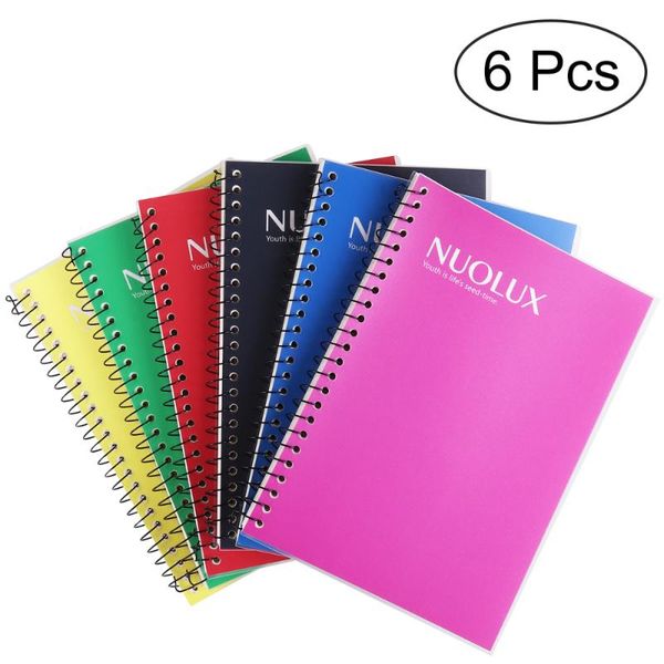 6pcs spiral notebook college ruled creative gift for children kids students notepads, Purple;pink
6pcs spiral notebook college ruled creative gift for children kids students notepads, Purple;pink