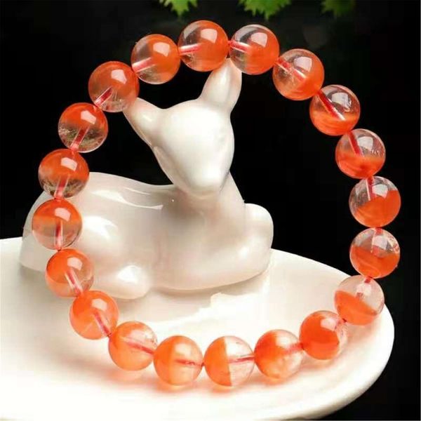 beaded, strands natural red rutilated quartz crystal clear stretch round bead bracelets for women female 10mm, Black
beaded, strands natural red rutilated quartz crystal clear stretch round bead bracelets for women female 10mm, Black