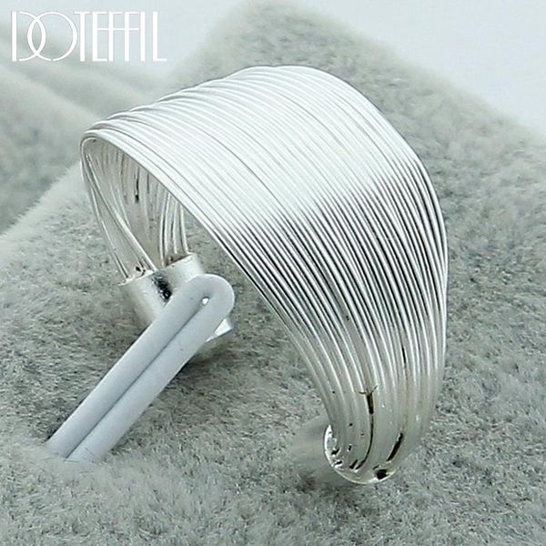 cluster rings doteffil 925 sterling silver multi-line open ring for women wedding engagement party fashion charm jewelry, Golden;silver
cluster rings doteffil 925 sterling silver multi-line open ring for women wedding engagement party fashion charm jewelry, Golden;silver