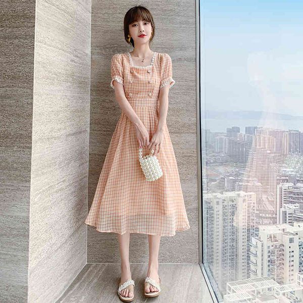 arrival fashion summer long feminine temperament sweet short square collar chiffon lace button dress, Black;gray 
arrival fashion summer long feminine temperament sweet short square collar chiffon lace button dress, Black;gray