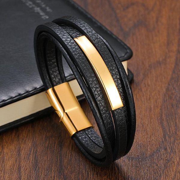 charm bracelets wholesale fashion stainless steel accessories combination leather men's bracelet classic multi-layer luxury jewelry bra, Golden;silver
charm bracelets wholesale fashion stainless steel accessories combination leather men's bracelet classic multi-layer luxury jewelry bra, Golden;silver