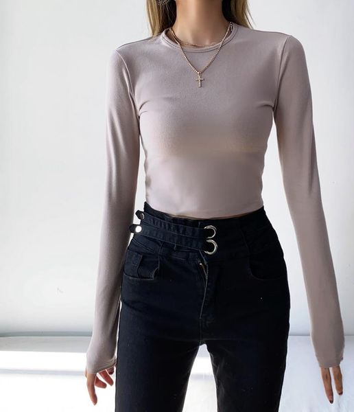 women's t-shirt zarain slim long-sleeve solid pullover women 2021 spring fashion all-match casual streetwear bottoming female, White
women's t-shirt zarain slim long-sleeve solid pullover women 2021 spring fashion all-match casual streetwear bottoming female, White