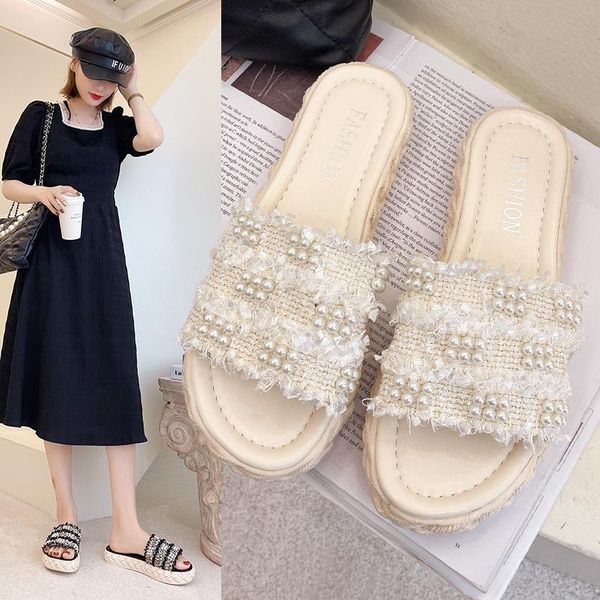 sandals women korean version of pearl slip-on slippers summer 2021 thick-soled beach shoes inside and outside, Black
sandals women korean version of pearl slip-on slippers summer 2021 thick-soled beach shoes inside and outside, Black