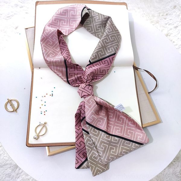 BC4 2020 spring and autumnsmall silk women's korean decorative cravat satin ties long double layer professional scarf long scarf, Black;gray
BC4 2020 spring and autumnsmall silk women's korean decorative cravat satin ties long double layer professional scarf long scarf, Black;gray