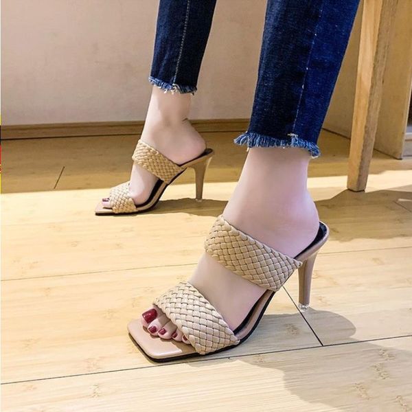 new toe and high-heeled 2020 casual slippers summer fashion square spring stiletto women's mukst
new toe and high-heeled 2020 casual slippers summer fashion square spring stiletto women's mukst