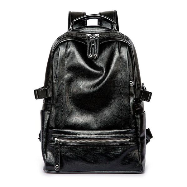 backpack black leather pu soft male back pack leisure men zipper 14-inch lapmulti-pocket
backpack black leather pu soft male back pack leisure men zipper 14-inch lapmulti-pocket
