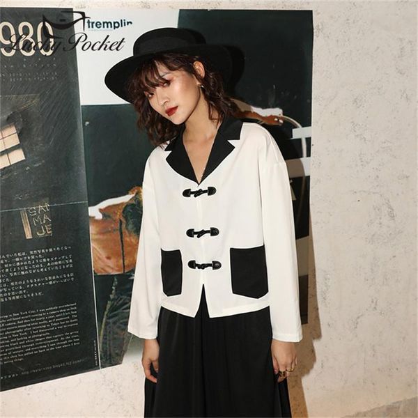 women's blouses & shirts women spring autumn slim black patchwork pockets shirt ladies solid color plus size female brand casual zm703, White
women's blouses & shirts women spring autumn slim black patchwork pockets shirt ladies solid color plus size female brand casual zm703, White