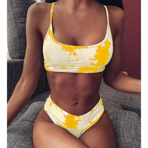 women's swimwear tie dye print swimsuit female bandeau bikini set 2021 two piece women retro mid waist bathing suit swim, White;black
women's swimwear tie dye print swimsuit female bandeau bikini set 2021 two piece women retro mid waist bathing suit swim, White;black