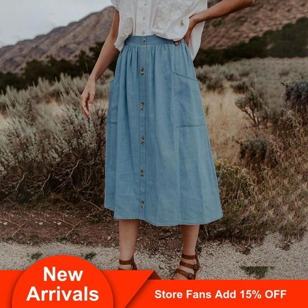 skirts long womens button up a-line with pockets blue midi clothing spring summer 2021 fashion ladies light clothes, Black
skirts long womens button up a-line with pockets blue midi clothing spring summer 2021 fashion ladies light clothes, Black