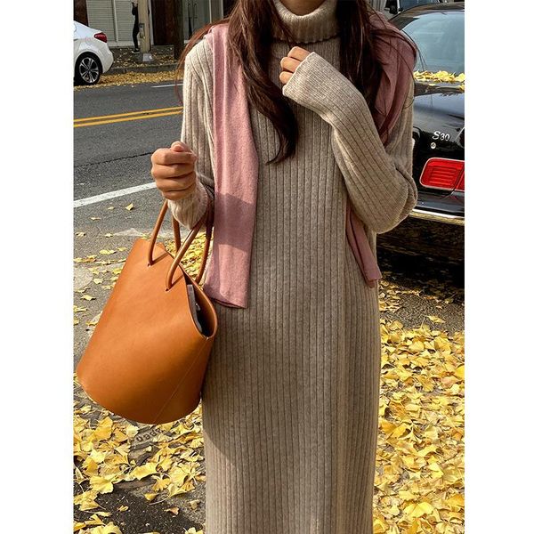 casual dresses knitted dress women's autumn and winter 2021 over the knee mid length loose high collar wool, Black;gray
casual dresses knitted dress women's autumn and winter 2021 over the knee mid length loose high collar wool, Black;gray