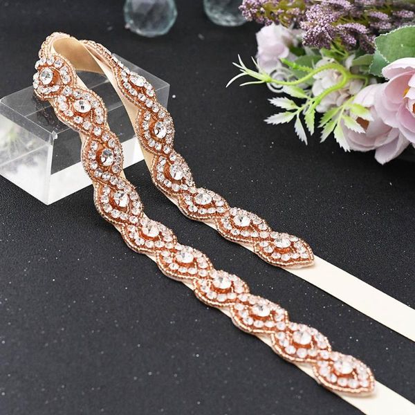 wedding sashes trixy s28-rg luxury rose gold rhinestone belt bridal for women crystal beaded belts dresses handmade, White
wedding sashes trixy s28-rg luxury rose gold rhinestone belt bridal for women crystal beaded belts dresses handmade, White