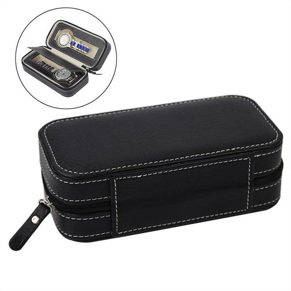 watch boxes & cases black zippered travel case holds 2 watches interior storage organizer collection bag, Black;blue
watch boxes & cases black zippered travel case holds 2 watches interior storage organizer collection bag, Black;blue