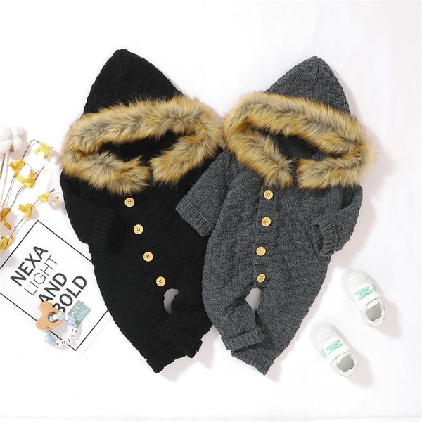 jumpsuits baby girls boys knit romper autumn winter warm infant single-breasted long sleeve hooded sweater jumpsuit with fur wool collar, Blue
jumpsuits baby girls boys knit romper autumn winter warm infant single-breasted long sleeve hooded sweater jumpsuit with fur wool collar, Blue