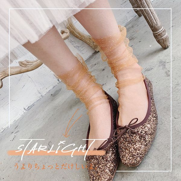 east gate spring and summer fashion tulle shiny versatile pile of women' middle tube socks, Red;black
east gate spring and summer fashion tulle shiny versatile pile of women' middle tube socks, Red;black