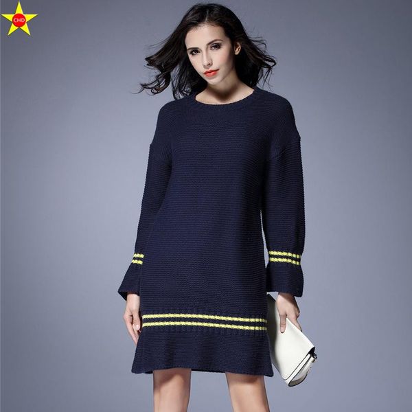 casual dresses l-5xl plus size women trumpet 2021 autumn winter flare sleeve knitted loose elegant dress extra large, Black;gray
casual dresses l-5xl plus size women trumpet 2021 autumn winter flare sleeve knitted loose elegant dress extra large, Black;gray