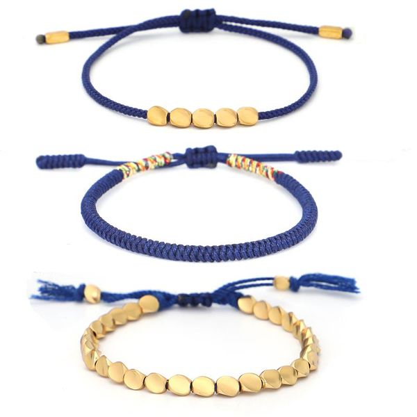 charm bracelets original tibetan handmade buddhist lucky set for women men blue rope knots with copper beads amulet braided bracelet, Golden;silver
charm bracelets original tibetan handmade buddhist lucky set for women men blue rope knots with copper beads amulet braided bracelet, Golden;silver