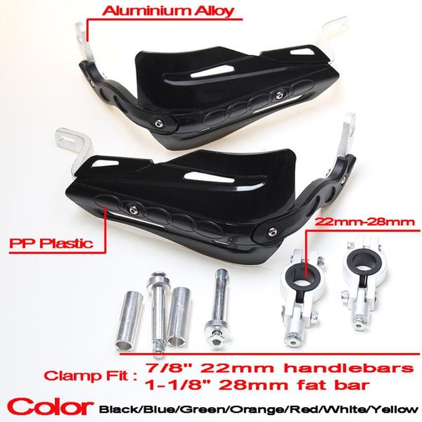 handlebar handguards hand guards fit 7/8" 22mm bar or 1-1/8 28mm fat motorcycle motorcross dirt bike atv quad parts 
handlebar handguards hand guards fit 7/8" 22mm bar or 1-1/8 28mm fat motorcycle motorcross dirt bike atv quad parts
