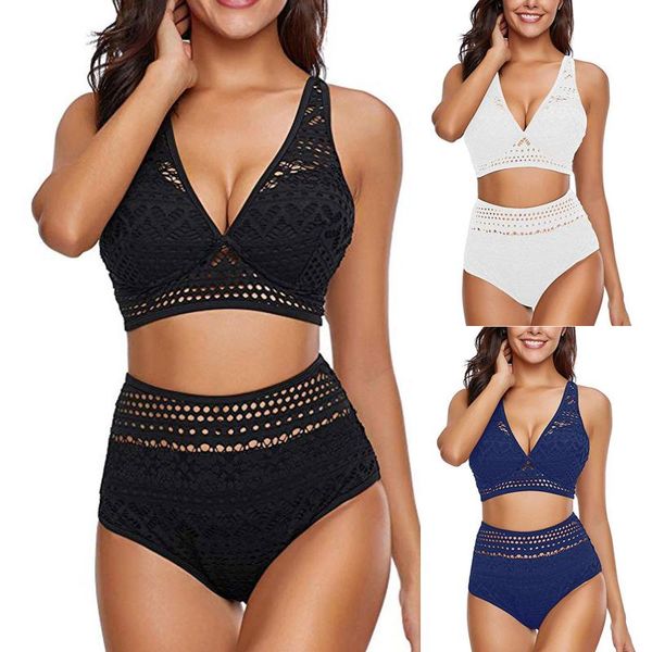 women's swimwear 2021 bikinis hollowing out swimsuit push up women bathing suit swimming for beach wear bikini set, White;black
women's swimwear 2021 bikinis hollowing out swimsuit push up women bathing suit swimming for beach wear bikini set, White;black