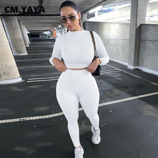 cm.yaya activewear solid women's set turtleneck crop legging pants matching sportwear tracksuit two 2 piece outfit tracksuits, Gray
cm.yaya activewear solid women's set turtleneck crop legging pants matching sportwear tracksuit two 2 piece outfit tracksuits, Gray
