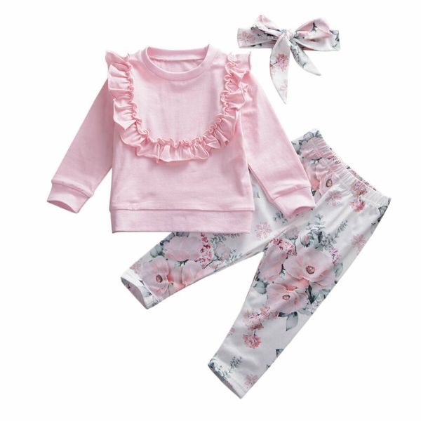 0-24 months newborn 3pcs set baby girl clothes ruffle pleated shirt pink print pants spring autumn baby girls clothes set, White
0-24 months newborn 3pcs set baby girl clothes ruffle pleated shirt pink print pants spring autumn baby girls clothes set, White