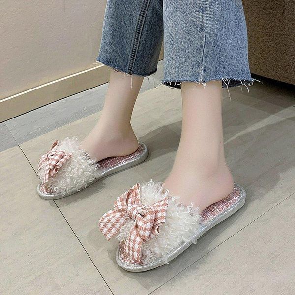 slippers 2021plush women bow fur home slides shoes woman mixed color knitting cotton furry flip flop, Black
slippers 2021plush women bow fur home slides shoes woman mixed color knitting cotton furry flip flop, Black