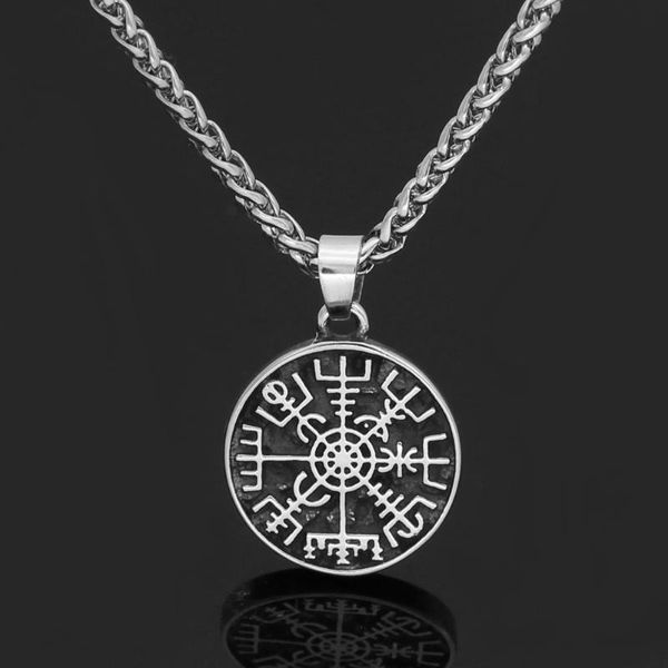pendant necklaces stainless steel nordic viking rune compass amulet necklace small size with valknut gift bag, Silver
pendant necklaces stainless steel nordic viking rune compass amulet necklace small size with valknut gift bag, Silver