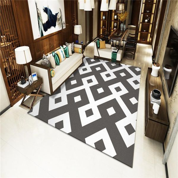 carpets simple black and white geometric lattice carpet bedroom living room decoration bathroom non-slip mat modern rectangular f
carpets simple black and white geometric lattice carpet bedroom living room decoration bathroom non-slip mat modern rectangular f
