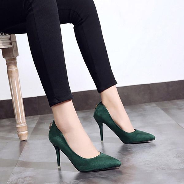 dress shoes concise wild female single korean fashion pointed high heels shallow mouth suede work womens pumps, Black
dress shoes concise wild female single korean fashion pointed high heels shallow mouth suede work womens pumps, Black