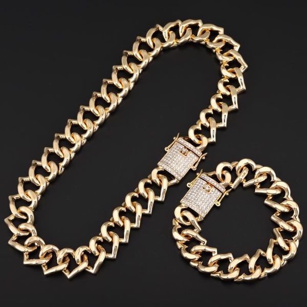 men's hip hop miami cuban link chain gold silver color 18.5mm crystal figaro necklace iced out fashion jewelry rapper pendant necklaces
men's hip hop miami cuban link chain gold silver color 18.5mm crystal figaro necklace iced out fashion jewelry rapper pendant necklaces