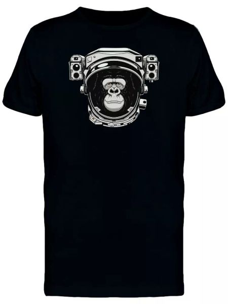 Happy Gorilla Astronaut Tee Men's -Image by Shutterstock, White;black