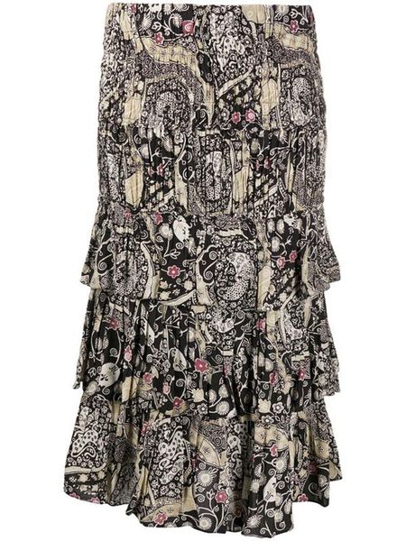 skirts vintage floral print layered ruffled midi skirt 2021 elegant pleated spring summer long, Black
skirts vintage floral print layered ruffled midi skirt 2021 elegant pleated spring summer long, Black