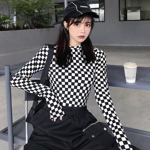 women's t-shirt plaid long sleeve tight t shirt women cool harajuku tees funny basic japan tshirt underwear spring autumn fashion femm, White
women's t-shirt plaid long sleeve tight t shirt women cool harajuku tees funny basic japan tshirt underwear spring autumn fashion femm, White