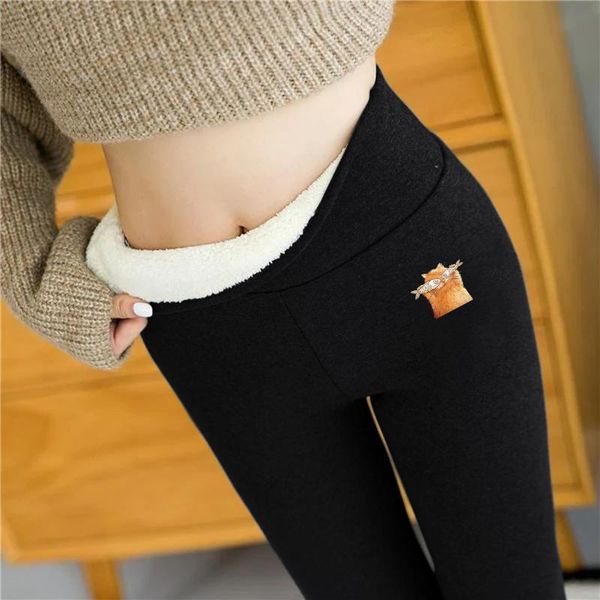 women's leggings cartoon cat printed women solid color velvet fleece lined warm winter pants elastic waist sexy, Black
women's leggings cartoon cat printed women solid color velvet fleece lined warm winter pants elastic waist sexy, Black