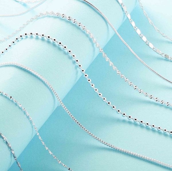 925 silver plated necklace box chain snake bone melon seeds shuibo yuanbao o-shaped clavicle chain men's and women's silver neckla
925 silver plated necklace box chain snake bone melon seeds shuibo yuanbao o-shaped clavicle chain men's and women's silver neckla